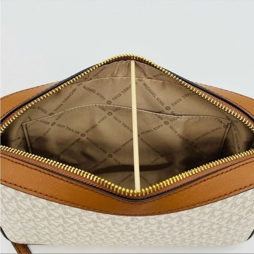 Michael Kors Large EW Crossbody Bag Vanilla/Brown